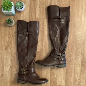 Mossimo Beverly brown OTK riding boots size 7